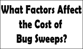 Bug Sweeping Cost Factors in Pitsea